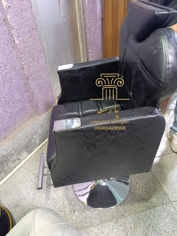 صندلی آرایشگاه مدل گلایل با پایه کروم و جک دستی مقاوم