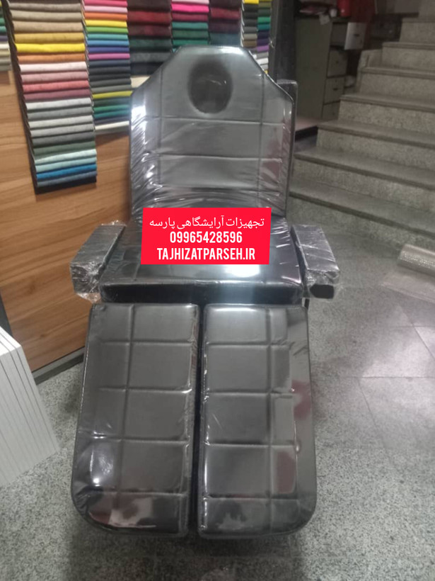 تخت تاتو و خدمات پوستی چهار تیکه با روکش چرم ضدآب مشکی